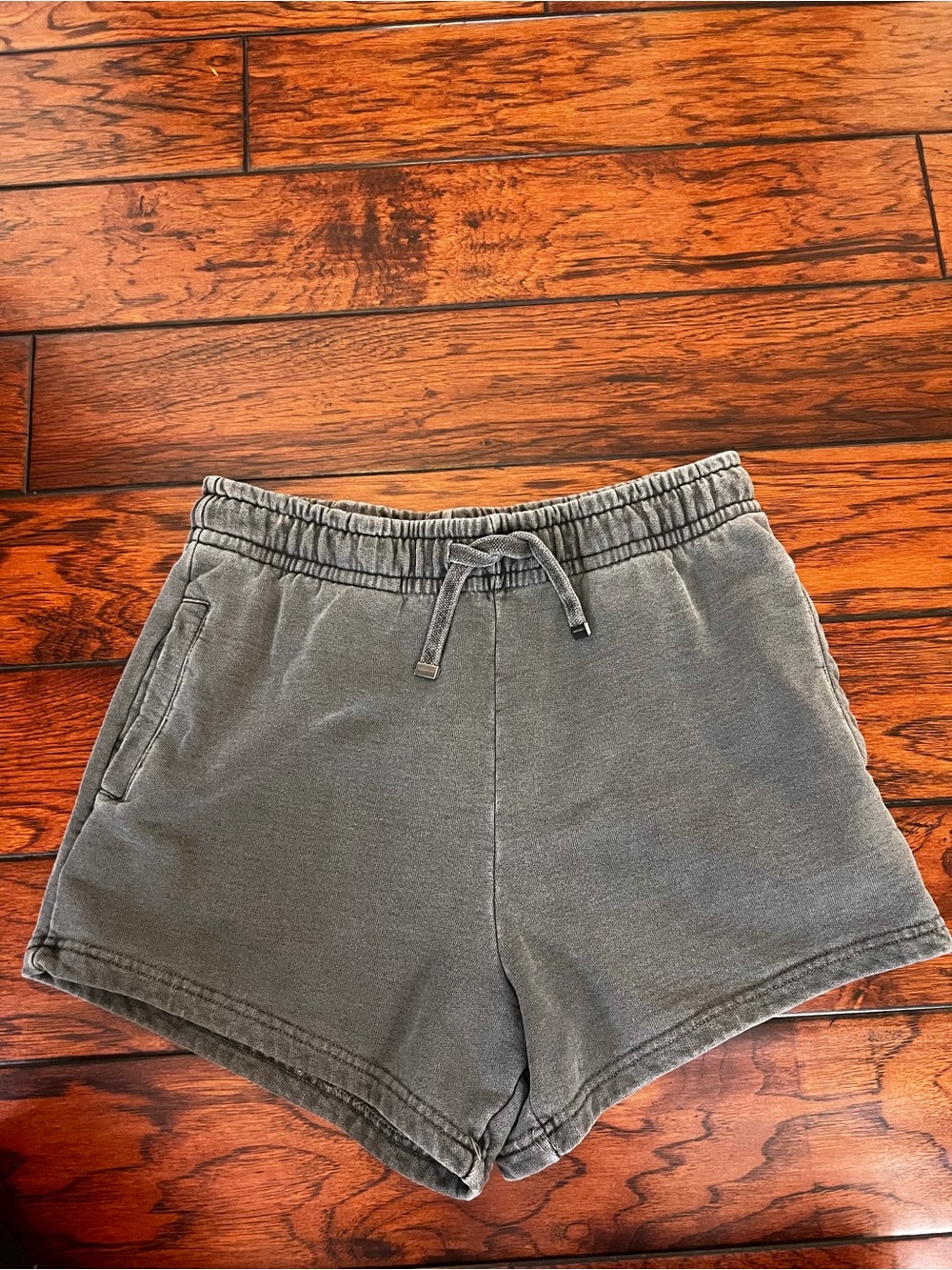 TALENTLESS Charcoal Gray Elastic Waist Athletic Shorts